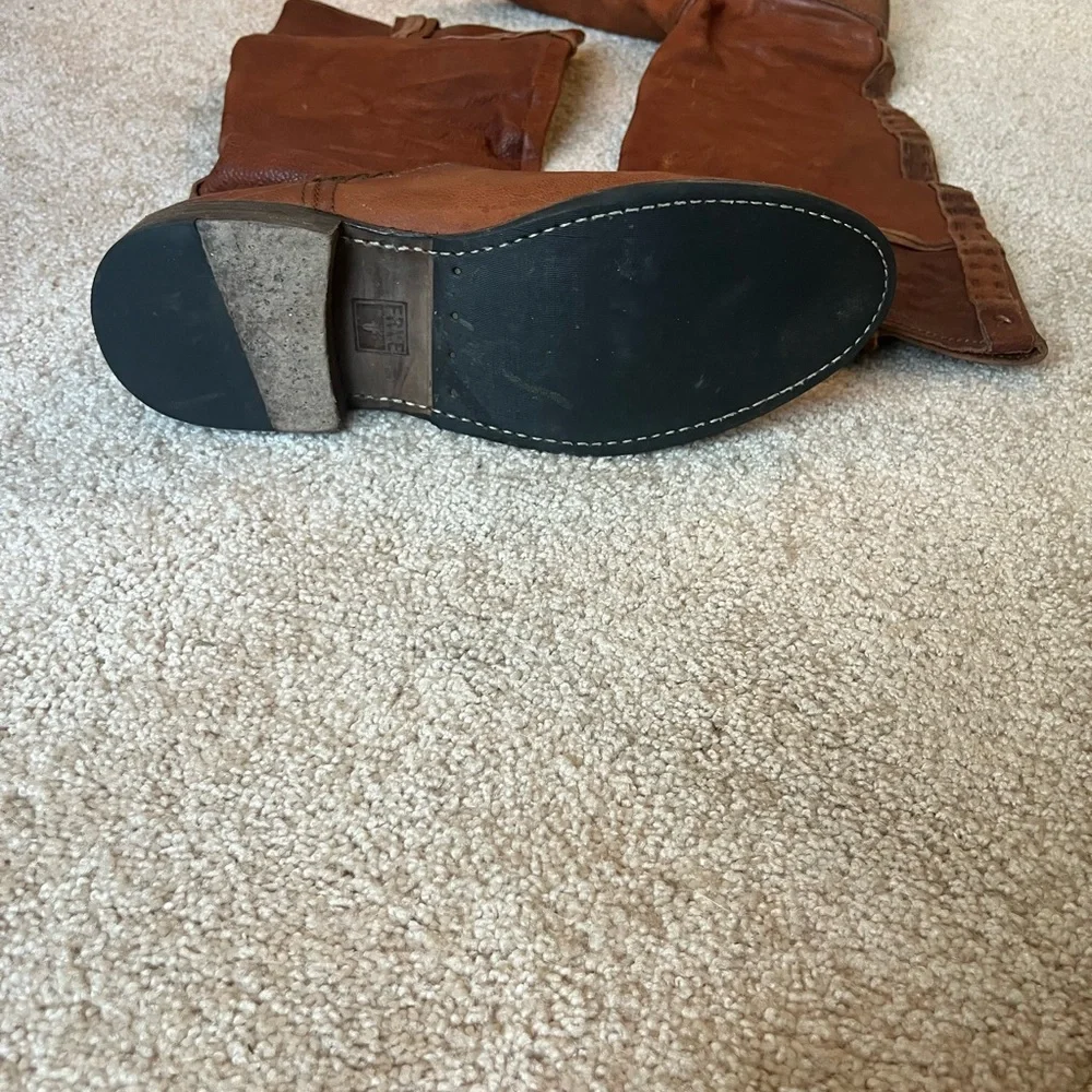Frye Brown Tall Leather Riding Boots